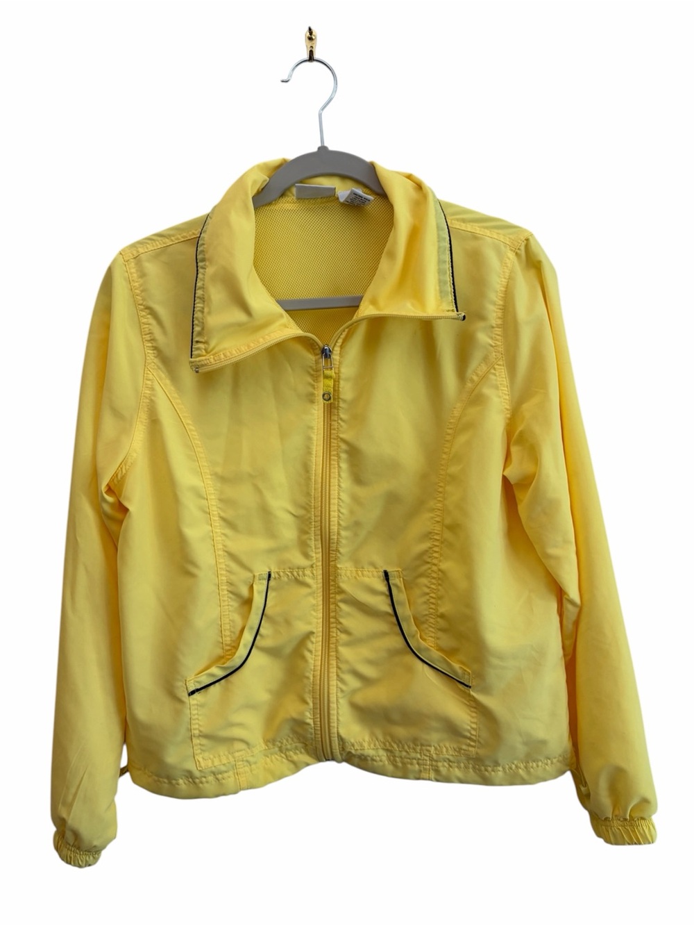 Kim Rodger’s 90’s Neon Yellow Soft Shell Zip-Up Windbreaker Jacket MP Running